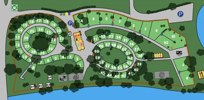 Plan du camping